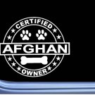 Certified Afghan Hound L326 Dog Sticker 6" decal