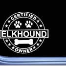 Certified Elkhound L351 Dog Sticker 6" decal