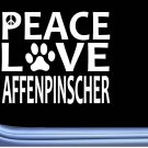 Affenpinscher Peace Love L651 Dog Sticker 6" decal