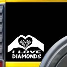 Diamond Hands Heart Sticker k098 8 inch ring jeweler decal