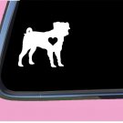 Puggle lil Heart TP 579 vinyl 6" Decal Sticker dog beagle pug designer breed