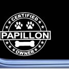 Certified Papillon L293 Dog Sticker 6" decal