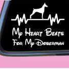 Doberman Heart Beats for Lifeline TP 385 vinyl 6" dog breed Decal Sticker Doberman Heart Beats for Lifeline TP 385 vinyl 6" dog breed Decal Sticker