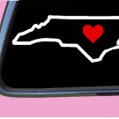 North Carolina State with Red Heart TP 336 vinyl 6" Decal Sticker North Carolina State with Red Heart TP 336 vinyl 6" Decal Sticker