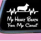 Corgi Heart Beats for Lifeline TP 391 6" dog breed Decal Sticker Corgi Heart Beats for Lifeline TP 391 6" dog breed Decal Sticker