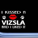 Vizsla Kissed L934 8" dog window decal sticker
