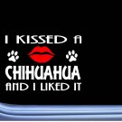 Chihuahua Kissed L887 8" window decal sticker