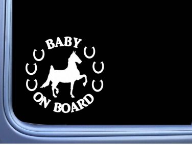 Saddlebred Baby On Board Sticker L749 6 inch Horse rescue decal
