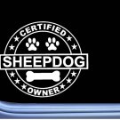 Certified Old English Sheepdog L250 Dog Sticker 6" decal