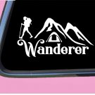Wanderer TP033 vinyl 6" Decal Sticker camper boots trail sleeping bag