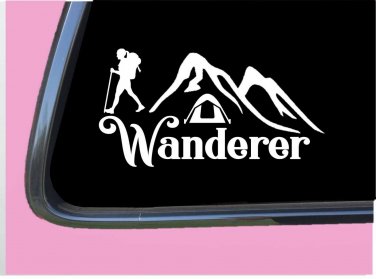 Wanderer TP033 vinyl 6" Decal Sticker camper boots trail sleeping bag