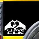 Elk Hands Heart Sticker k005 8 inch jackson hole yellowstone decal