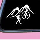 Appalachian Trail Woman Hiking TP158 vinyl 6" Decal Sticker app camper trail