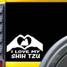 Shih Tzu Hands Heart Sticker k072 8 inch dog collar decal