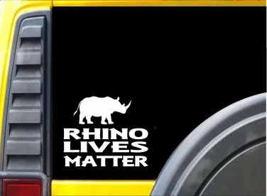 Rhino Lives Matter Sticker k117 6 inch zoo animal decal
