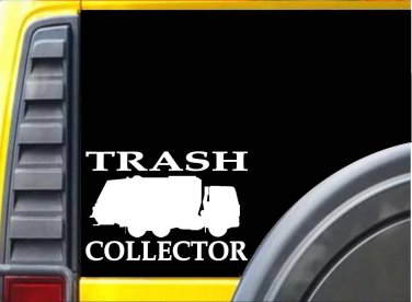 Trash Collector sticker L227 8" vinyl garbage truck decal