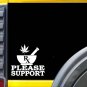 Please Support K735 Medicinal Marijuana 6 inch sticker decal