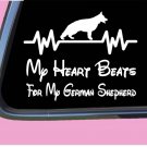 German shepherd Heart Beats for Lifeline TP 384 vinyl 6" dog breed Decal Sticker German shepherd Heart Beats for Lifeline TP 384 vinyl 6" dog breed Decal Sticker