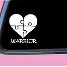 Autism Warrior Puzzle Piece Decal TP 671 6" Vinyl autistic sticker
