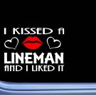 Lineman Kissed L955 8" bucket truck window decal sticker