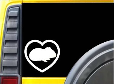 Guinea Pig Heart Sticker L140 6 inch aquarium cage decal