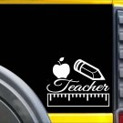 Teacher Apple Ruler Pencil K636 8 inch Sticker teaching decal