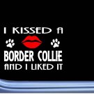 Border Collie kissed L851 8" dog window decal sticker