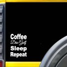 Coffee Disc Golf Sleep K889 8" Sticker decal
