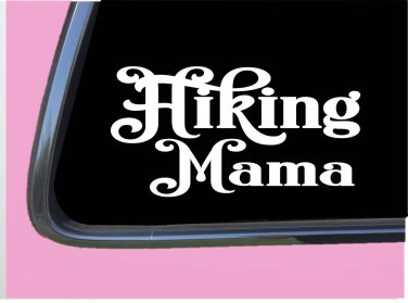 Hiking Mama TP034 vinyl 8" Decal Sticker camper boots trail sleeping bag