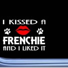 Frenchie Kissed L881 8" French Bulldog window decal sticker