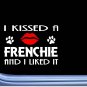 Frenchie Kissed L881 8" French Bulldog window decal sticker