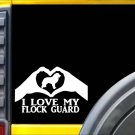 Flock Guard Heart Hands Sticker k662 8 inch dog decal