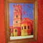 *St.Lazar Kathedral on Cyprus* Natural linen CANVAS artwork mixed media