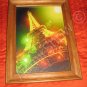 *Night Eiffel Tower* green light fine very colorful artwork print