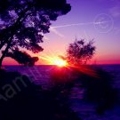 *Sea Sunset* artwork mixed media very colorful fantastic