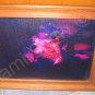 *Night Flower* Natural linen CANVAS artwork mixed media