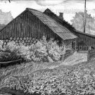 *Country House* BW classical artwork pencil style print