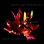 *Red Night Lily* natural linen canvas classical style