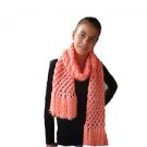 Soft, Hot, Long and impressive hand knitted woman's Winter scarf from Acrylic