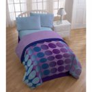 Purple Polka Dot Twin Comforter Set