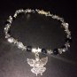Black and silver star angel bracelet