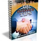 ~*~ 100 Interview Tips eBook ~*~
