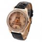 Crystal Eiffel Tower Leather Watch new FREE SHIPPING #501