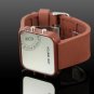 Coffee Luxury Mirror Face Sport Style LED new Watch #415