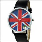 Fashion  Leather UK National Flag new Watch #404 Free shipping