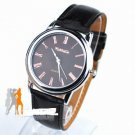 NEW Leather Quartz Ladies Fashion WristWatch new Black #226 Free shipping
