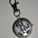 NEW Round Dog Key Ring Pocket Watch #401 Free shipping
