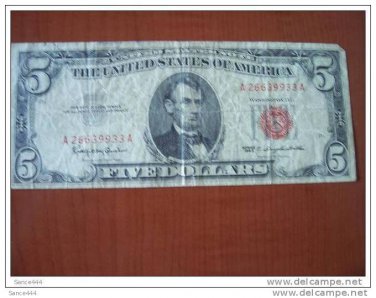 USA $ 5.00 banknote