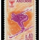 Andorra france 181 MNH Grenoble Olympic Skier