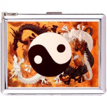 H5S525 Cigarette Case with lighter Yin Yang Picture Free shipping
